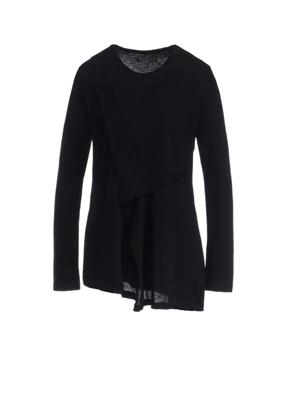 HIGH TWISTED SINGLE JERSEY TACK LONG SLEEVE sold by Yohji Yamamoto