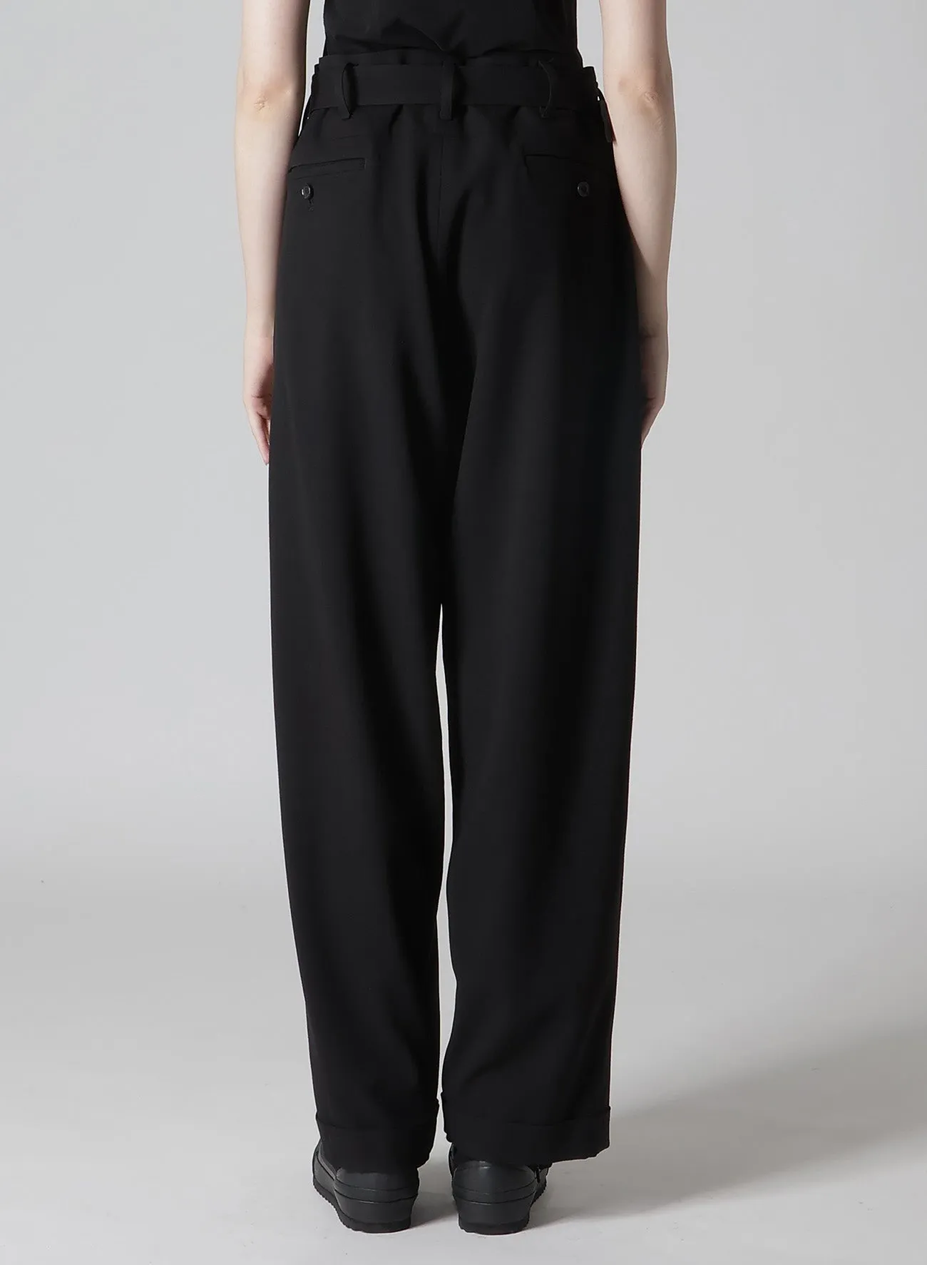 DAMAGED GABARDINE 2TUCKS PANTS sold by Yohji Yamamoto product image thumbnail 5