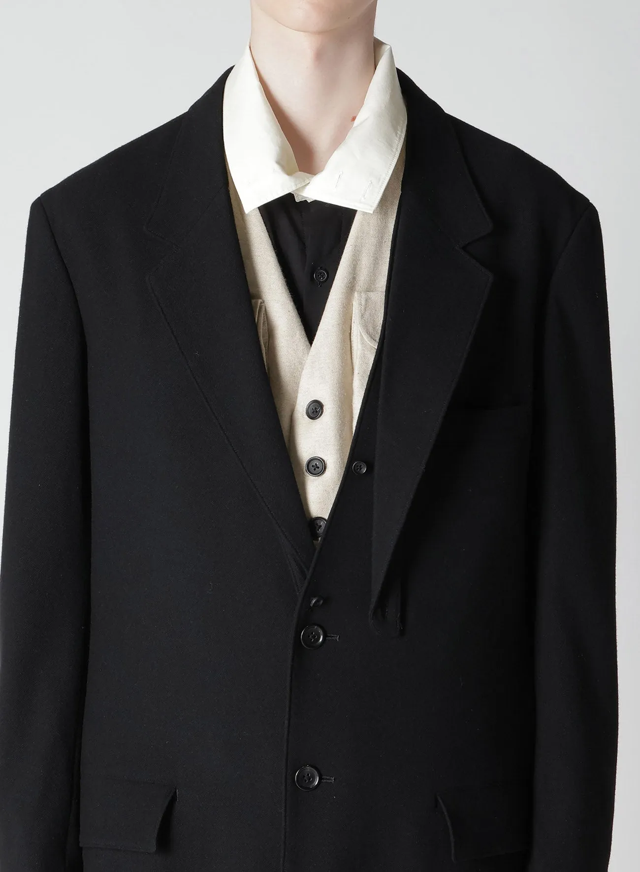 SPARE COLLAR LONG WIM JACKET sold by Yohji Yamamoto product image thumbnail 4