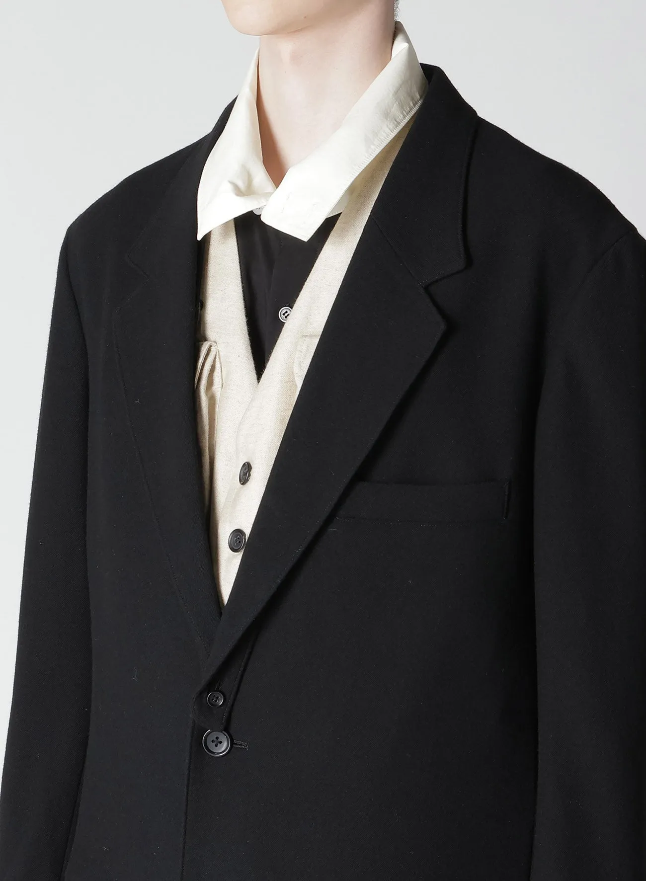 SPARE COLLAR LONG WIM JACKET sold by Yohji Yamamoto product image thumbnail 3