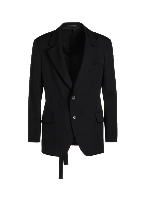 WOOL GABARDINE INNER BELT JACKET sold by Yohji Yamamoto