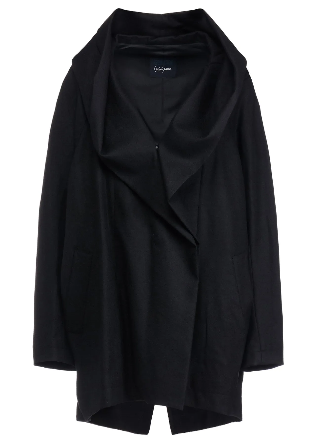 SAXONY R-HOODED CAPE COAT sold by Yohji Yamamoto product image thumbnail 2