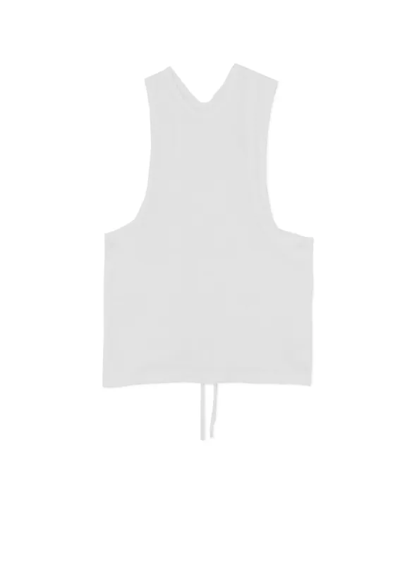 COTTON/LINEN PLAIN STITCH WIDE ROUND NECK TANK TOP sold by Yohji Yamamoto