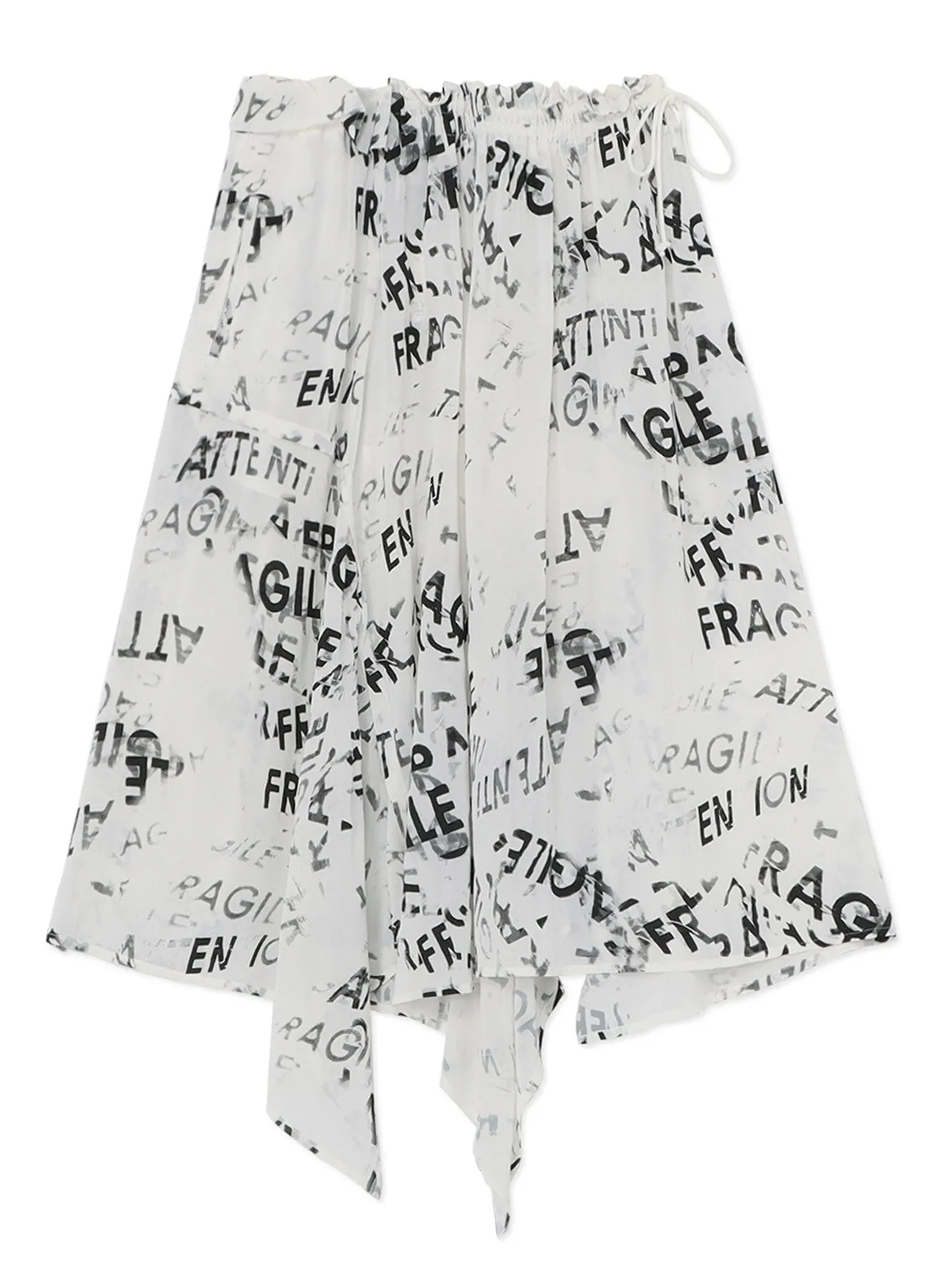RAYON GEORGETTE ASYMMETRIC SKIRT sold by Yohji Yamamoto product image thumbnail 2