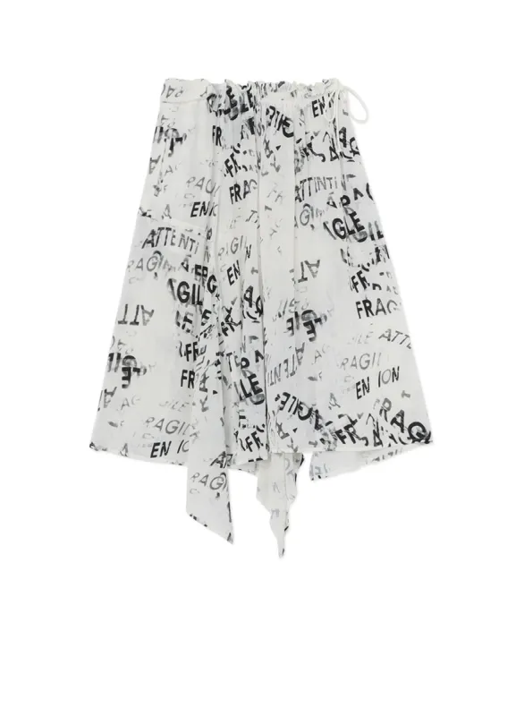 RAYON GEORGETTE ASYMMETRIC SKIRT made by Yohji Yamamoto
