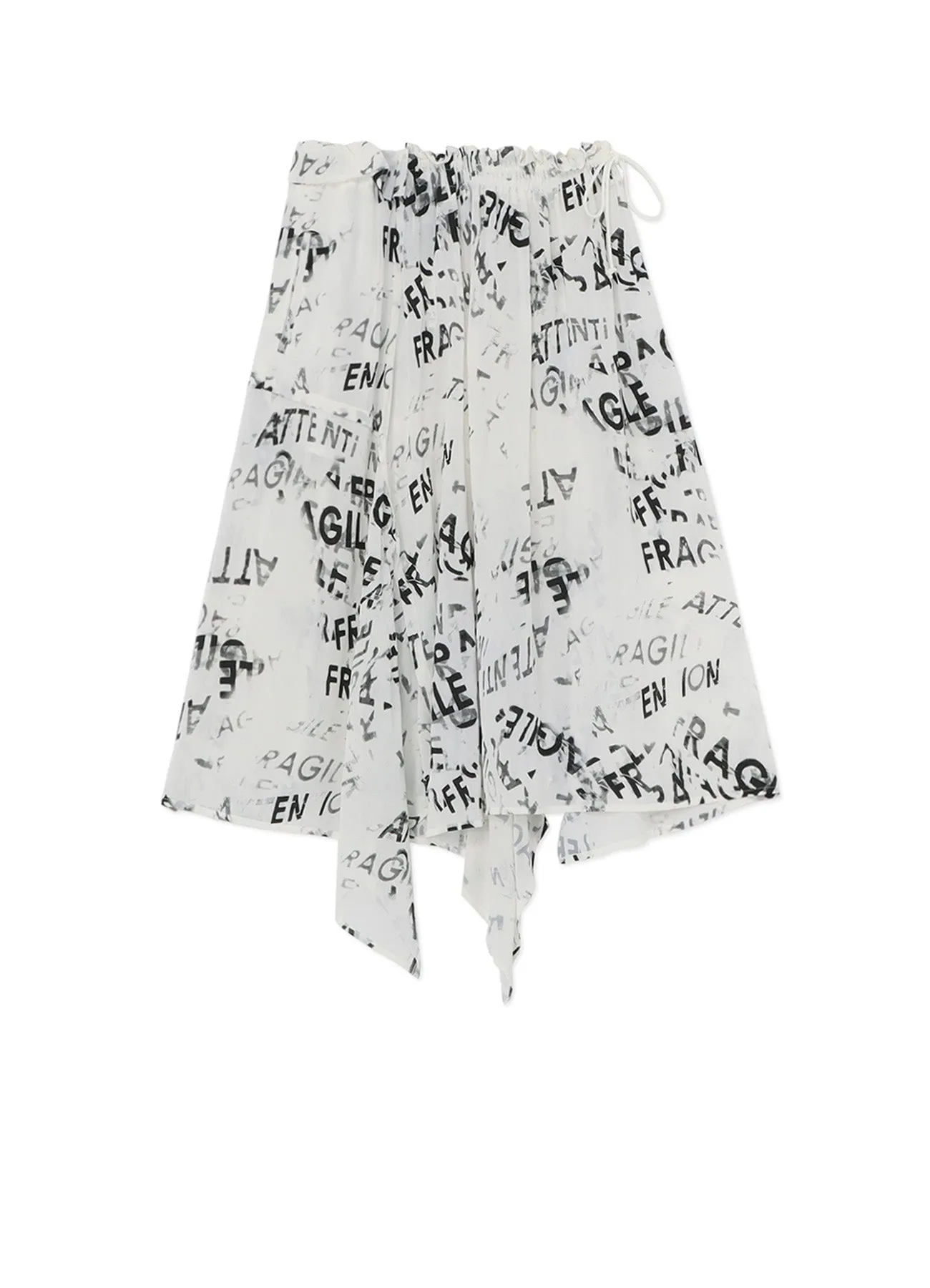 RAYON GEORGETTE ASYMMETRIC SKIRT sold by Yohji Yamamoto