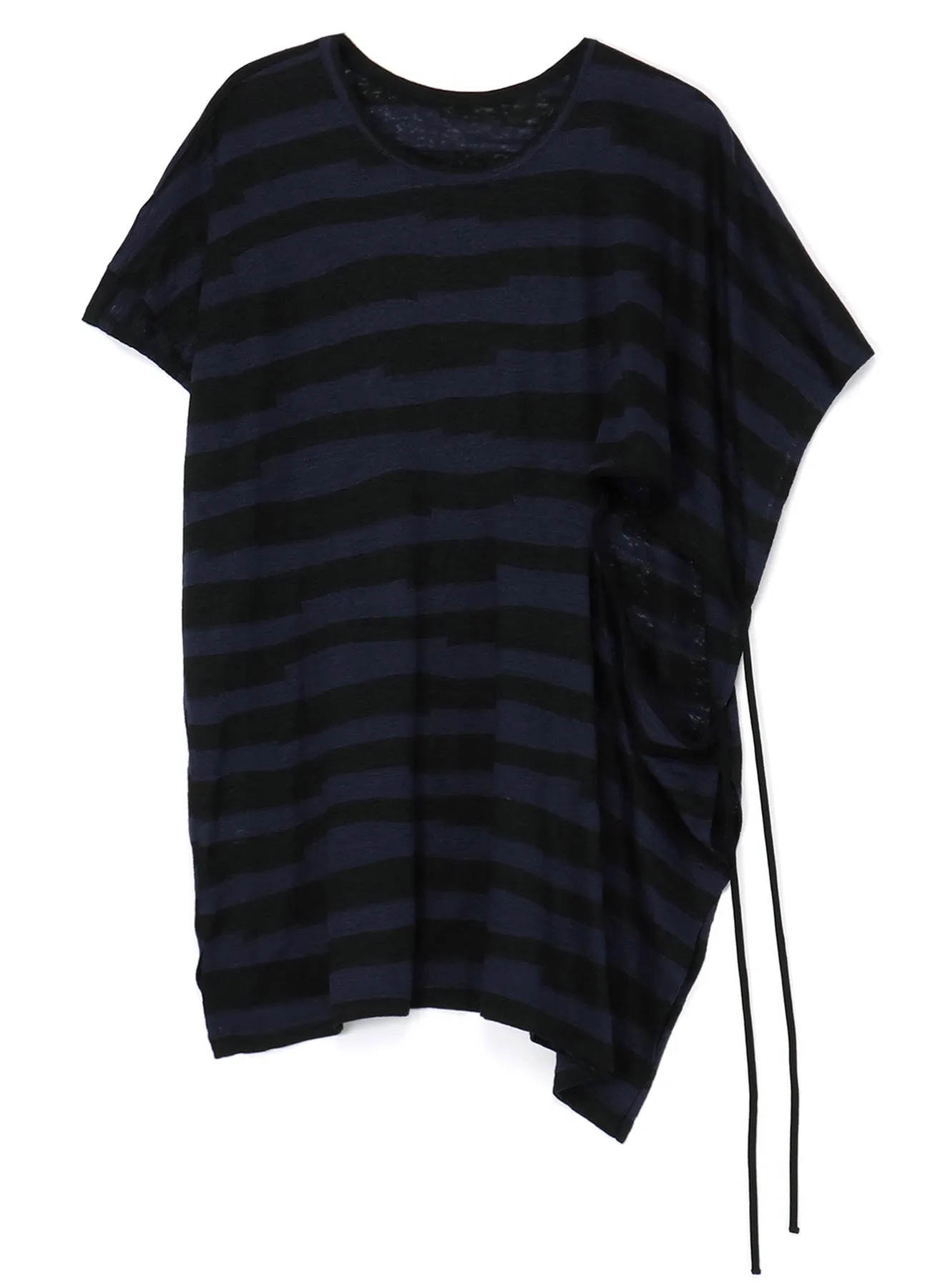 STRIPED FRENCH SLEEVE T-SHIRT WITH LEFT SLASH sold by Yohji Yamamoto product image thumbnail 2