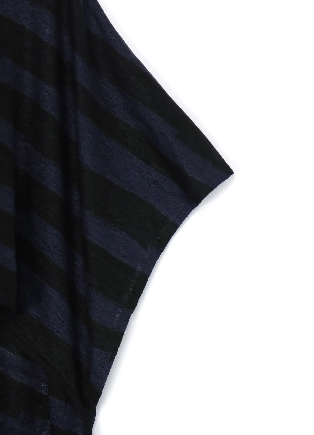 STRIPED FRENCH SLEEVE T-SHIRT WITH LEFT SLASH sold by Yohji Yamamoto product image thumbnail 5