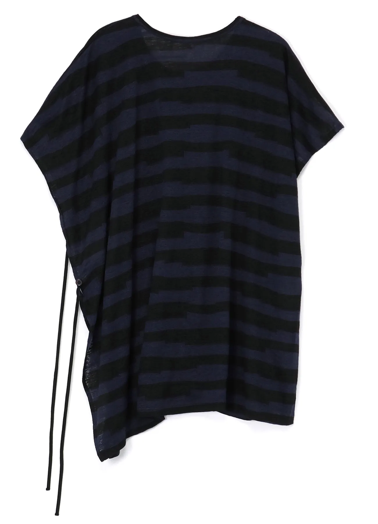 STRIPED FRENCH SLEEVE T-SHIRT WITH LEFT SLASH sold by Yohji Yamamoto product image thumbnail 3