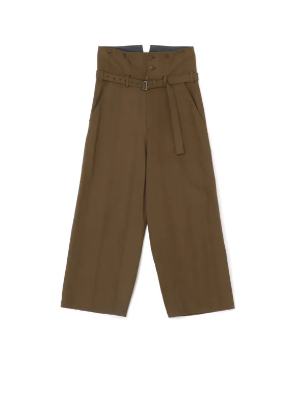 DOBBY CHINO BELTED HIGH WAIST PANTS sold by Yohji Yamamoto