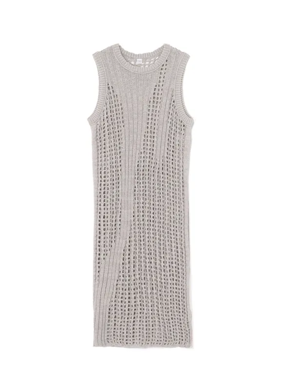 RIB STITCH/MESH SLEEVELESS DRESS sold by Yohji Yamamoto