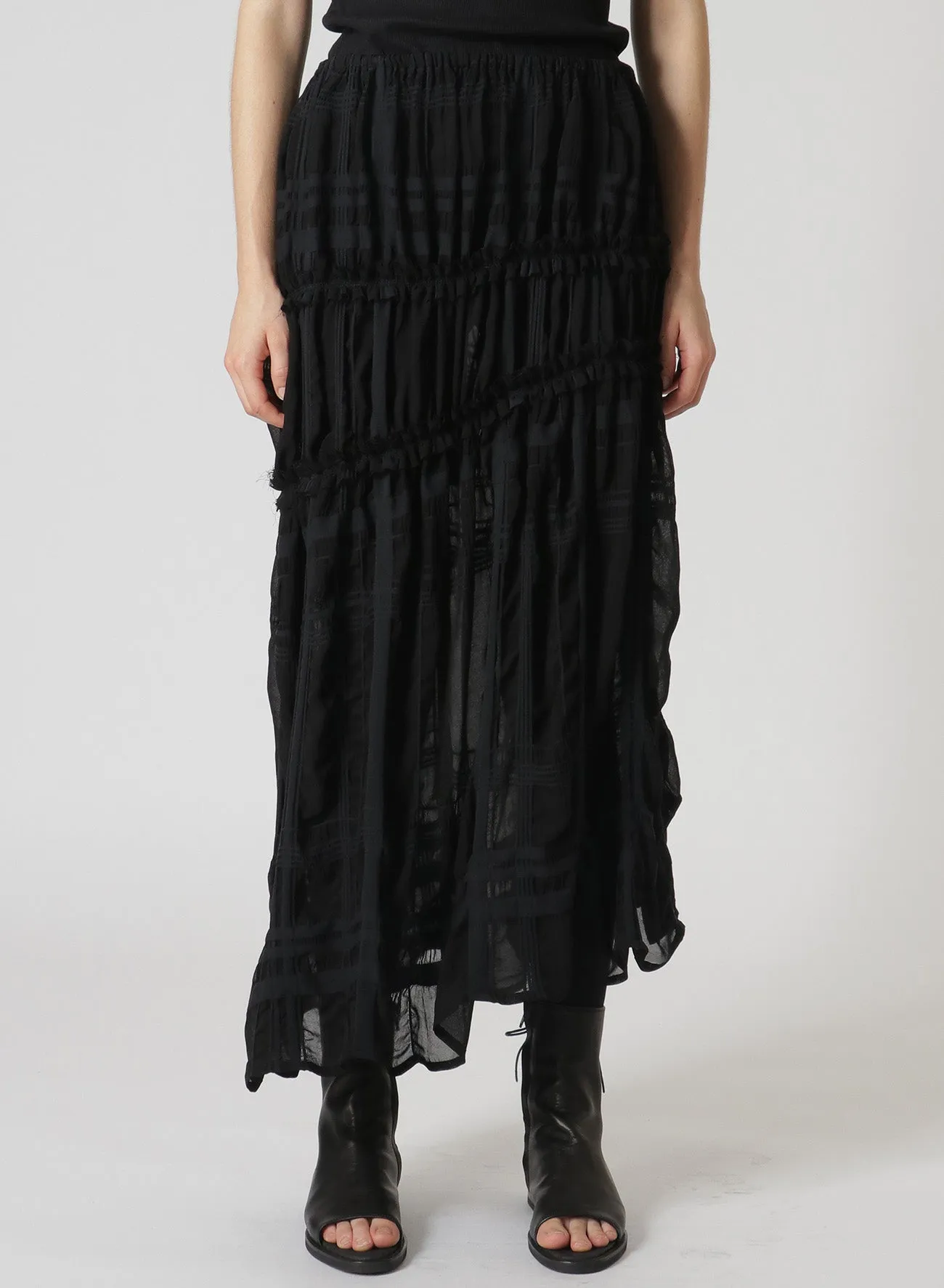 ASYMMETRIC GATHERED SKIRT sold by Yohji Yamamoto product image thumbnail 4