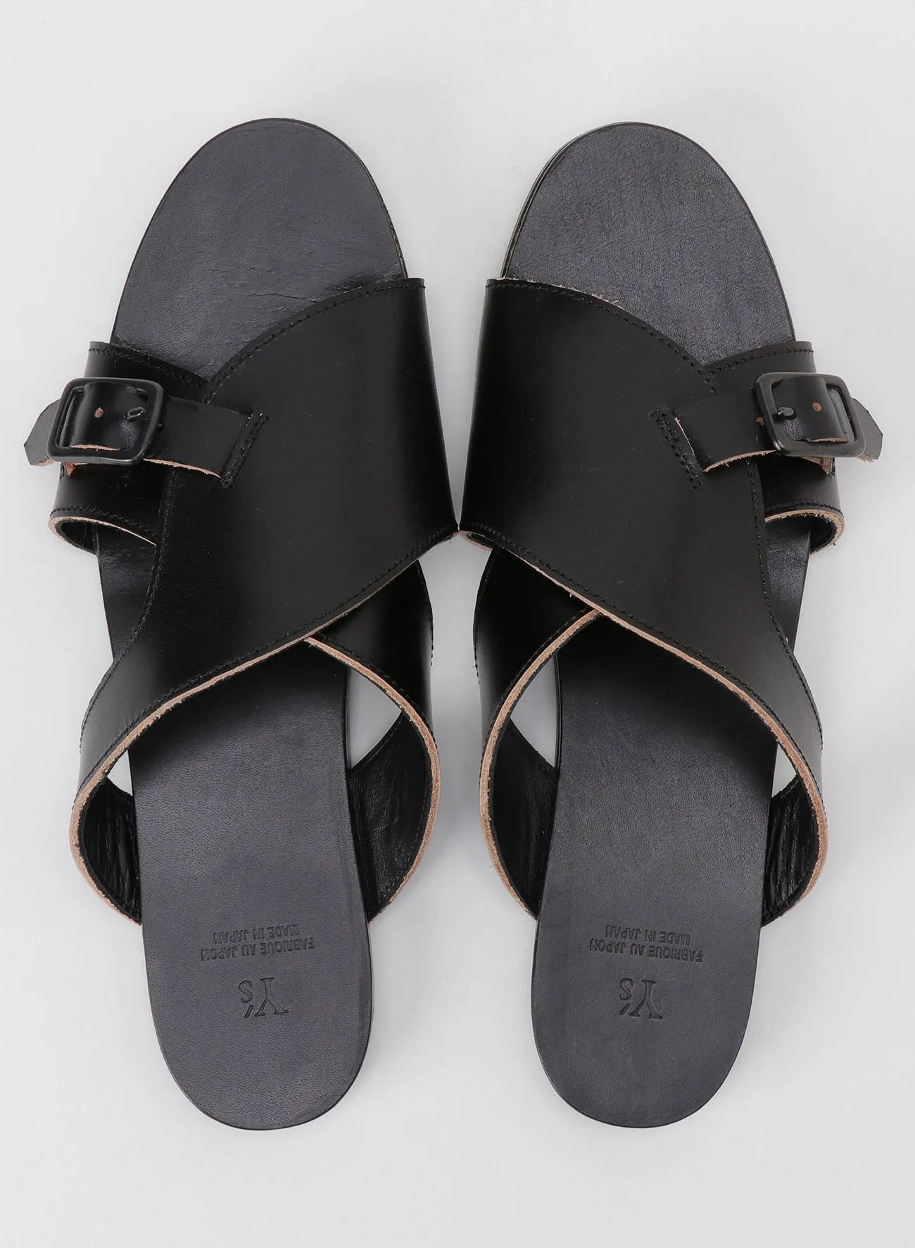 SEMI GLOSS TANNED LEATHER FLAT SANDALS sold by Yohji Yamamoto product image thumbnail 5