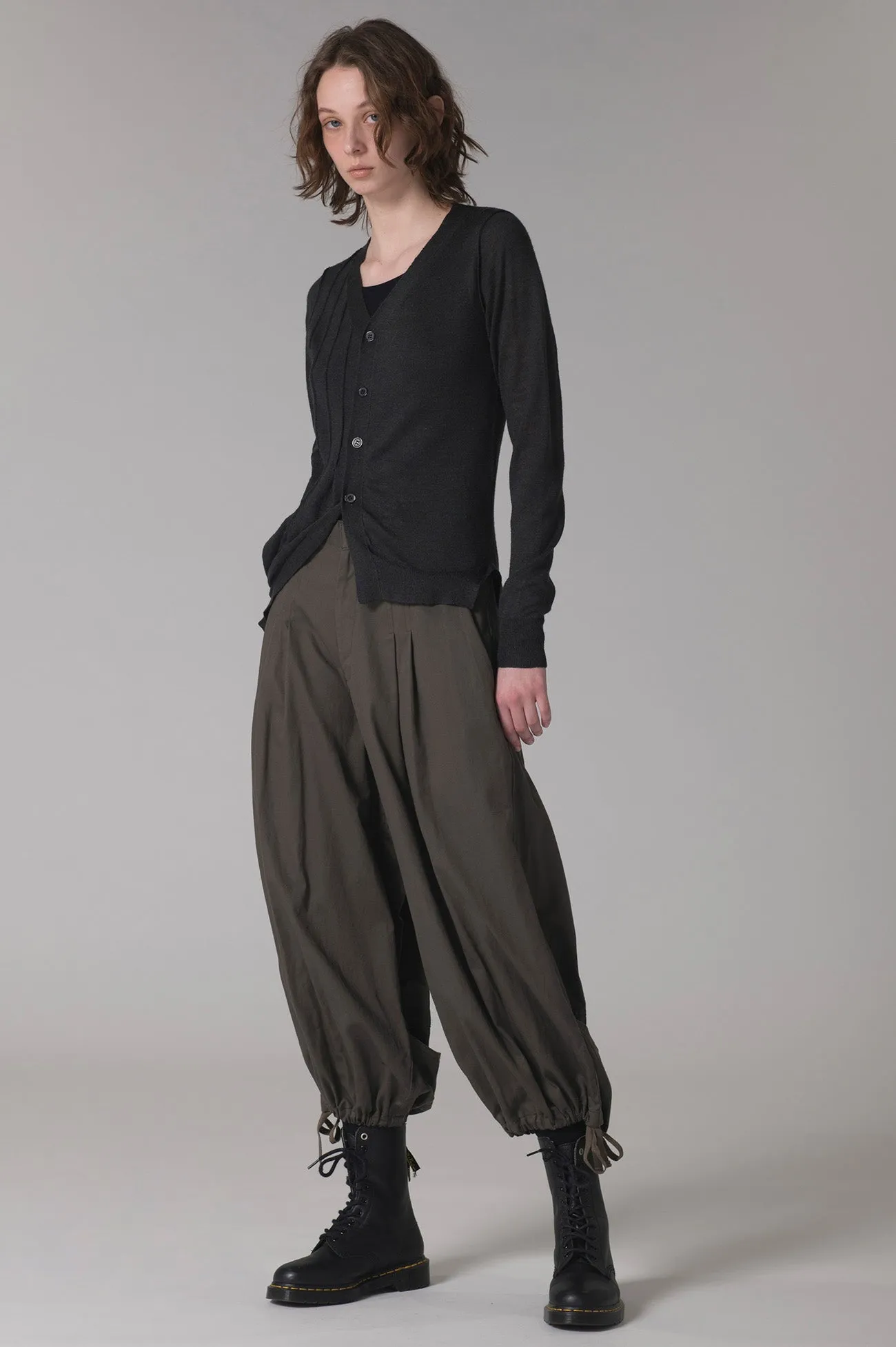 PLAIN STITCH CARDIGAN WITH RANDOM PLEATS sold by Yohji Yamamoto product image thumbnail 5