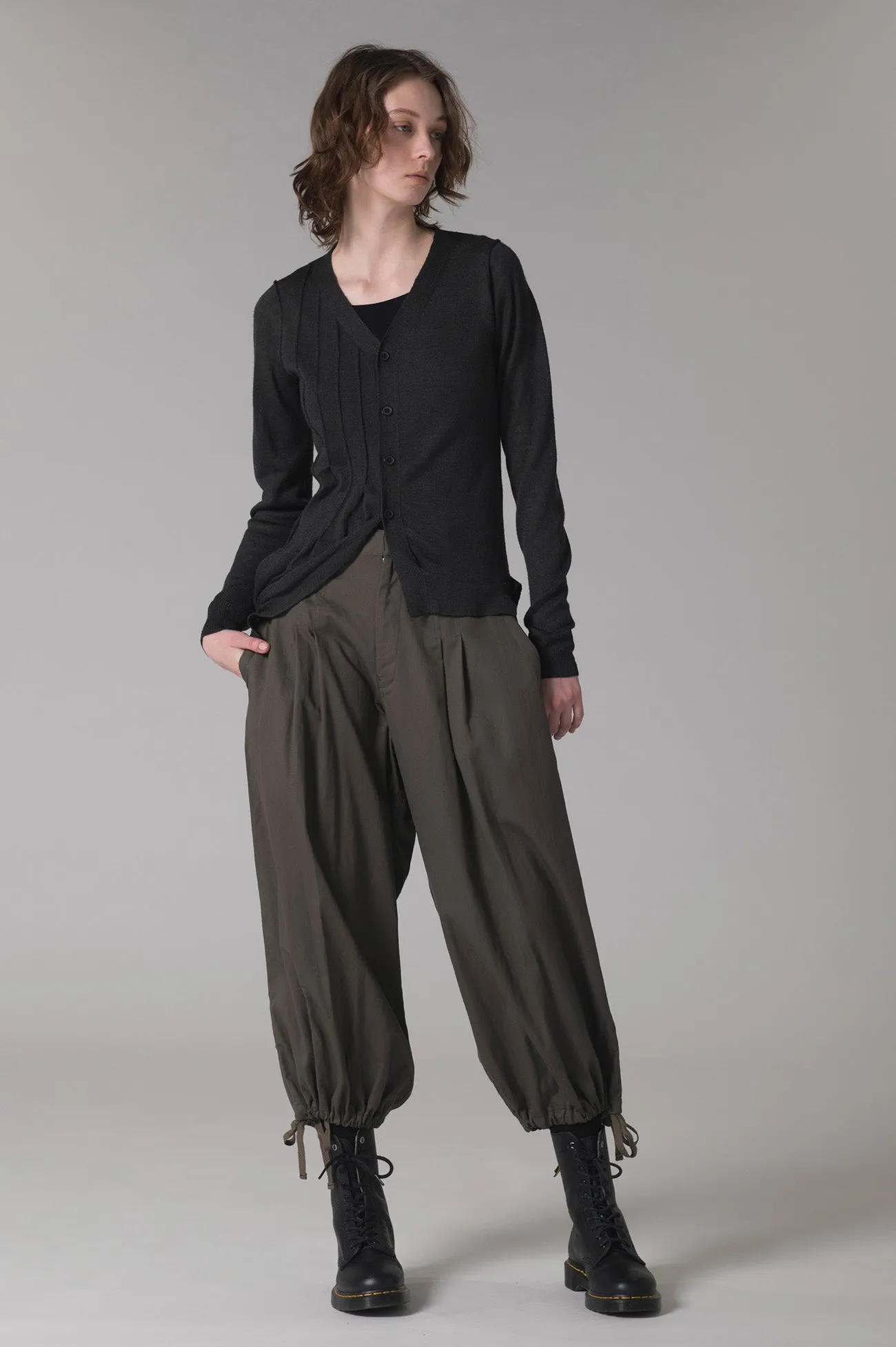 PLAIN STITCH CARDIGAN WITH RANDOM PLEATS sold by Yohji Yamamoto product image thumbnail 4