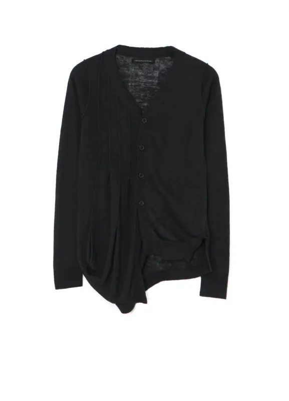 PLAIN STITCH CARDIGAN WITH RANDOM PLEATS made by Yohji Yamamoto