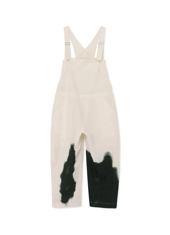 LINEN/COTTON OVERALLS WITH PARTIAL PINSTRIPE PATTERN sold by Yohji Yamamoto