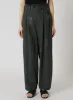 LINEN/COTTON PIN-STRIPE UNEVENLY DYED 2 PLEAT PANTS sold by Yohji Yamamoto