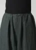 LINEN/COTTON PIN-STRIPED UNEVENLY DYED WIDE LEG PLEATED PANTS sold by Yohji Yamamoto