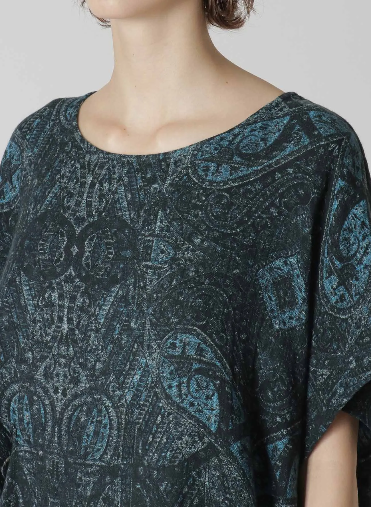 COTTON GAUZE BLOUSE WITH INDIAN JACQUARD PRINT sold by Yohji Yamamoto product image thumbnail 5