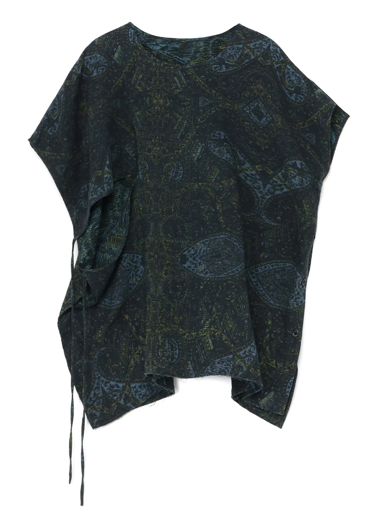 COTTON GAUZE BLOUSE WITH INDIAN JACQUARD PRINT sold by Yohji Yamamoto product image thumbnail 2