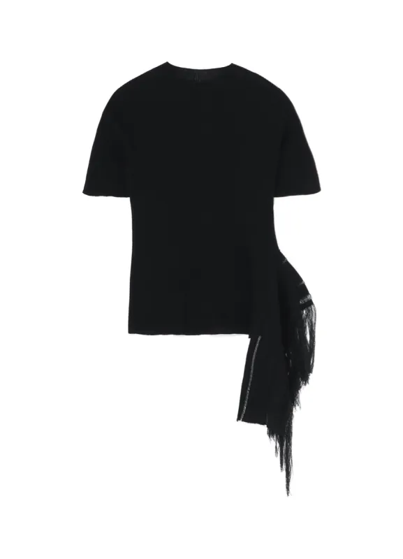 WHOLEGARMENT RIB FRINGE SHORT SLEEVE sold by Yohji Yamamoto