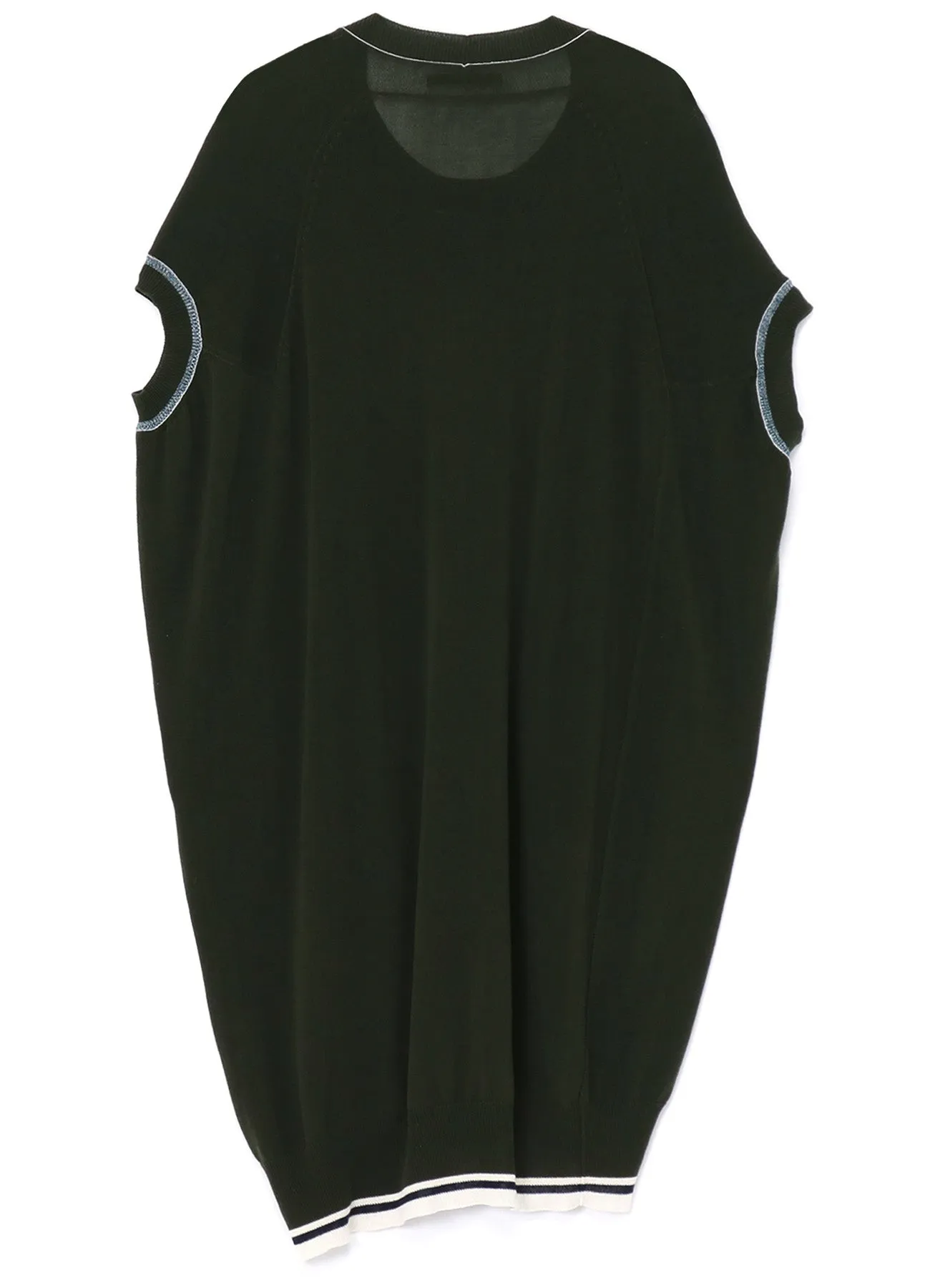 HIGH-TWIST PLAIN STITCH SLEEVELESS PULLOVER sold by Yohji Yamamoto product image thumbnail 3