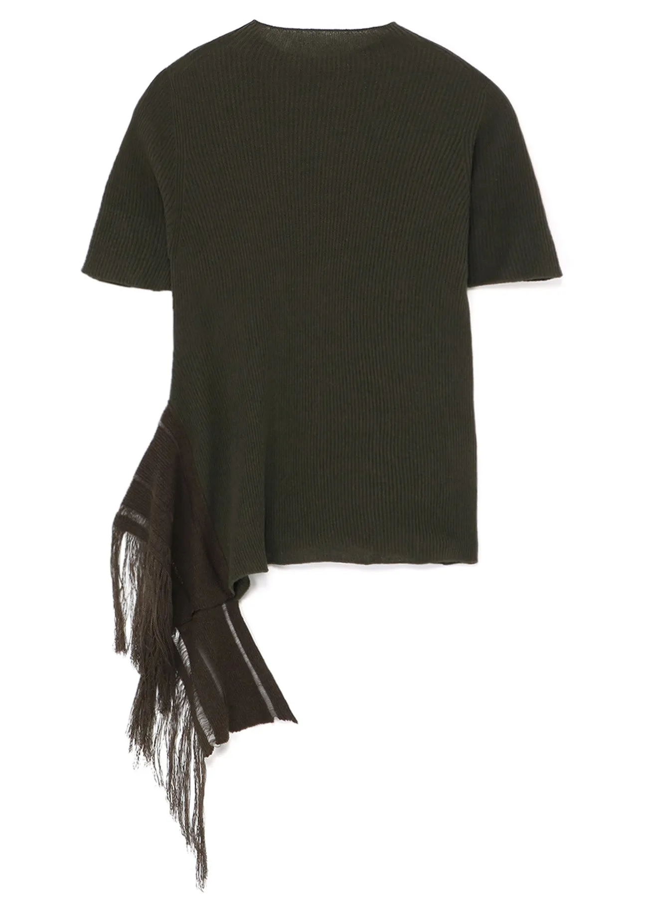 WHOLEGARMENT RIB FRINGE SHORT SLEEVE sold by Yohji Yamamoto product image thumbnail 3