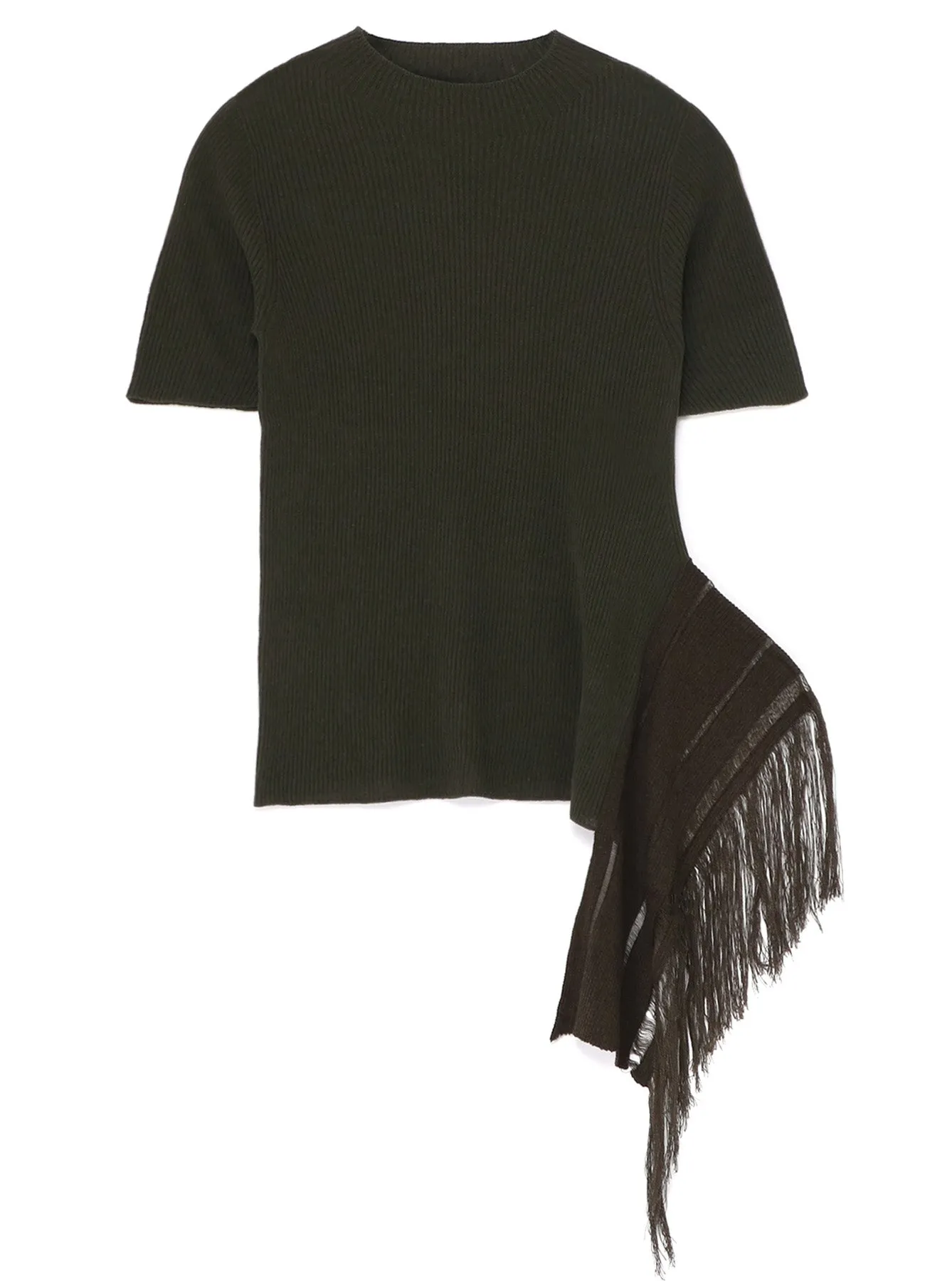 WHOLEGARMENT RIB FRINGE SHORT SLEEVE sold by Yohji Yamamoto product image thumbnail 2