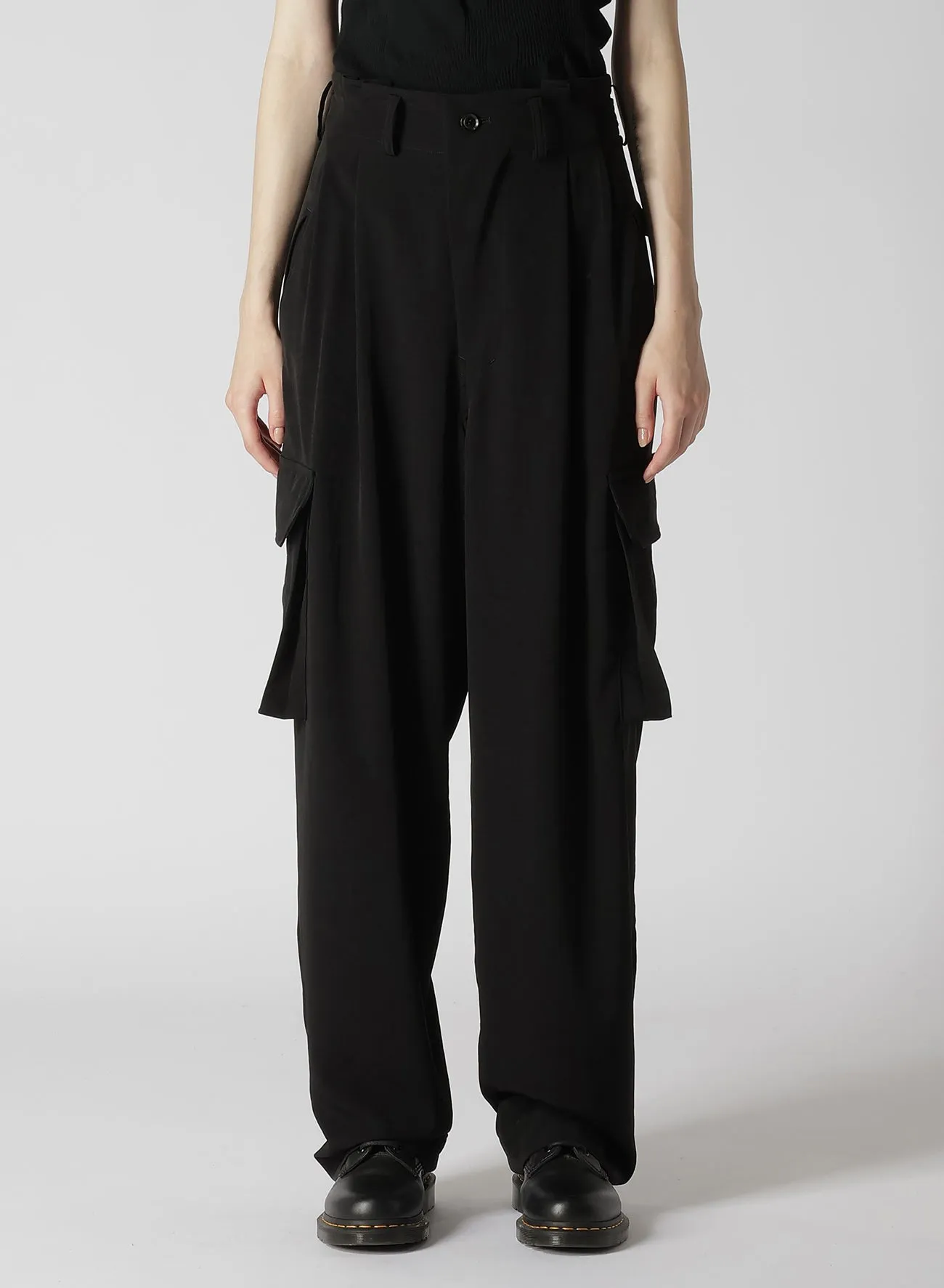 CREPE de CHINE CARGO PANTS sold by Yohji Yamamoto product image thumbnail 4