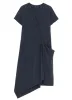 CREPE de CHINE HALF SLEEVE DRAPED DRESS sold by Yohji Yamamoto