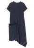 CREPE de CHINE HALF SLEEVE DRAPED DRESS sold by Yohji Yamamoto