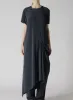 CREPE de CHINE HALF SLEEVE DRAPED DRESS sold by Yohji Yamamoto