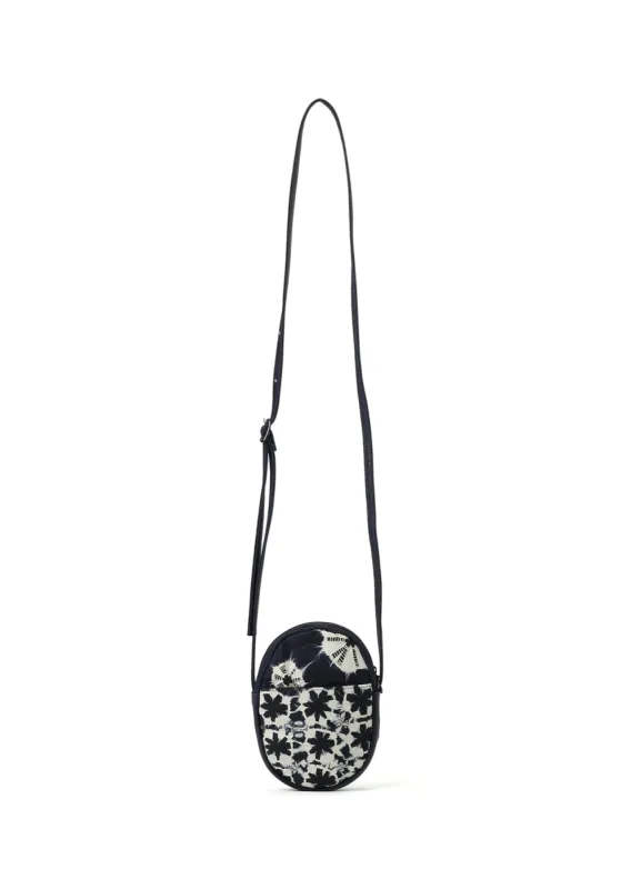 TIE-DYED LEATHER ROUND POCHETTE sold by Yohji Yamamoto