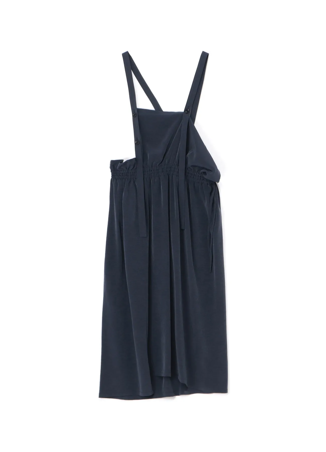 CREPE de CHINE GATHERED JUMPER DRESS sold by Yohji Yamamoto