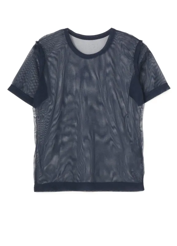 TULLE CHAIN STITCH SHORT SLEEVE T sold by Yohji Yamamoto