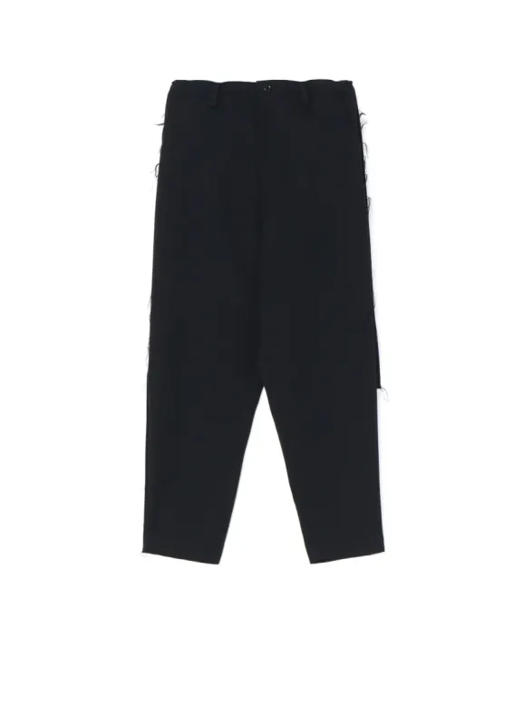 WOOL GABARDINE SIDE DETAIL PANTS sold by Yohji Yamamoto