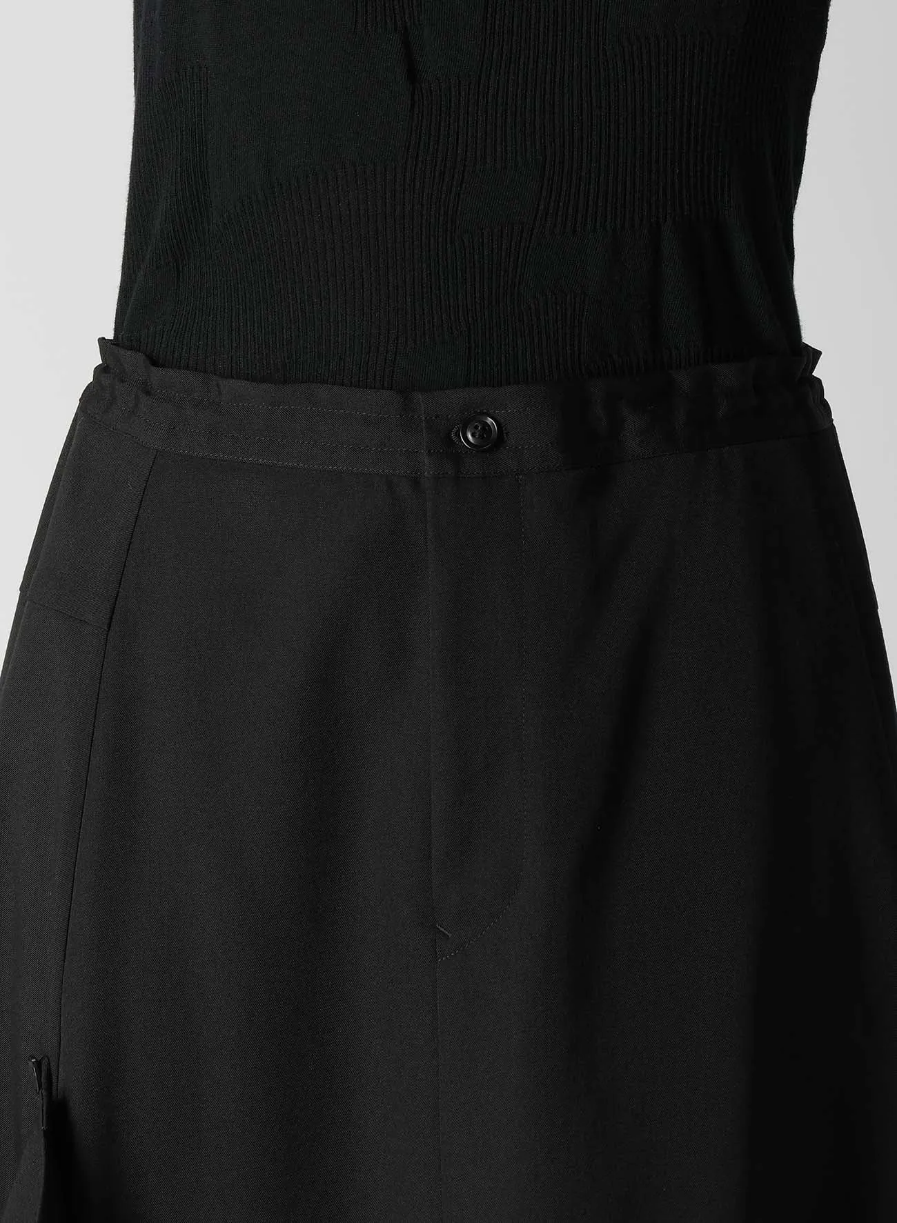 WOOL GABARDINE RIGHT SIDE FLAP SKIRT sold by Yohji Yamamoto product image thumbnail 5