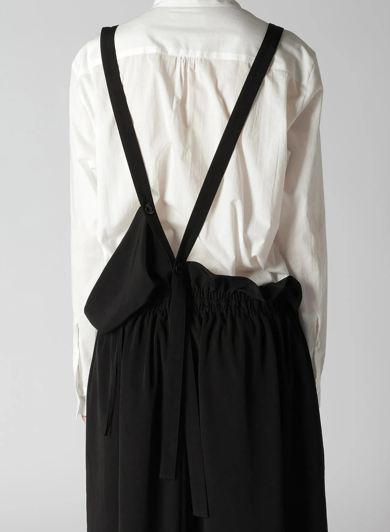 CREPE de CHINE GATHERED JUMPER DRESS sold by Yohji Yamamoto product image thumbnail 5