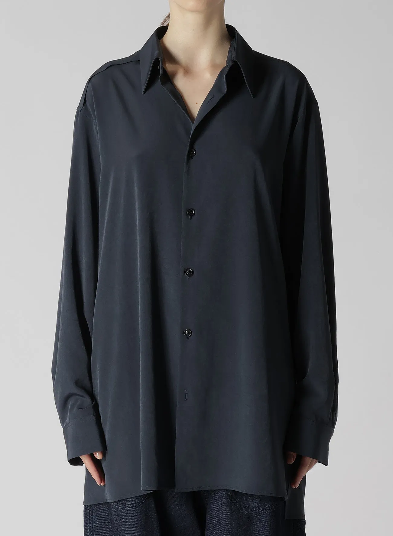 CREPE de CHINE BACK FLAP BLOUSE sold by Yohji Yamamoto product image thumbnail 4