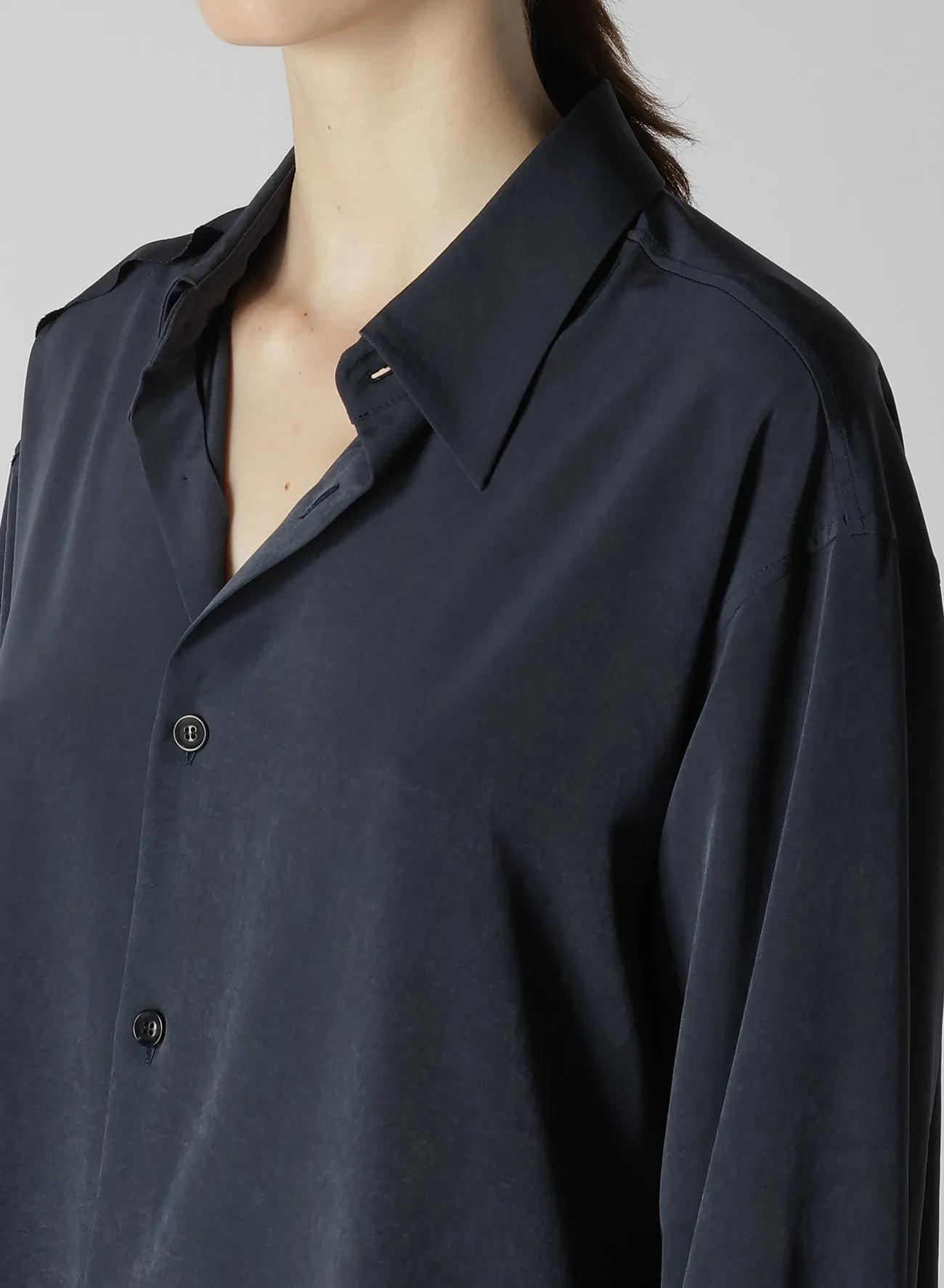 CREPE de CHINE BACK FLAP BLOUSE sold by Yohji Yamamoto product image thumbnail 5