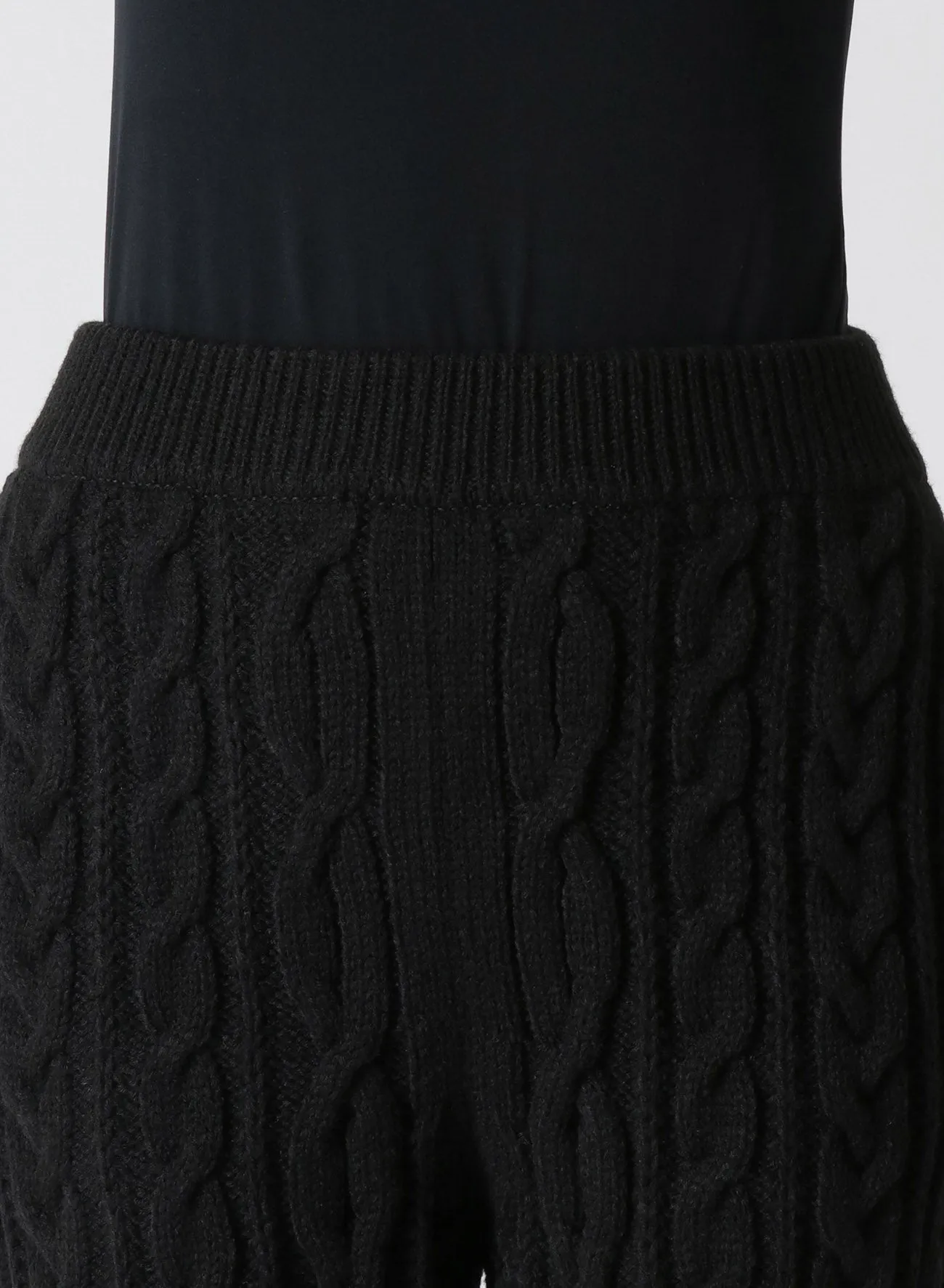 ACRYLIC WOOL RIPPED ARAN KNIT RIB PANTS sold by Yohji Yamamoto product image thumbnail 5