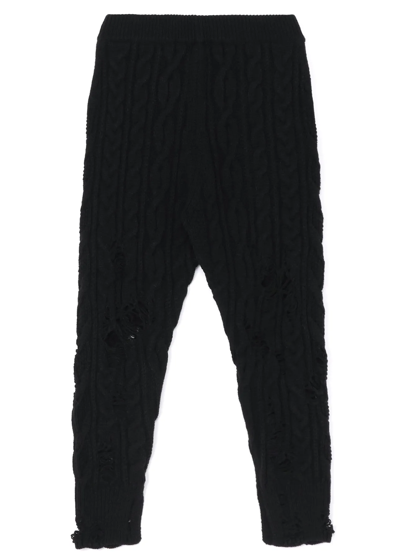 ACRYLIC WOOL RIPPED ARAN KNIT RIB PANTS sold by Yohji Yamamoto product image thumbnail 3
