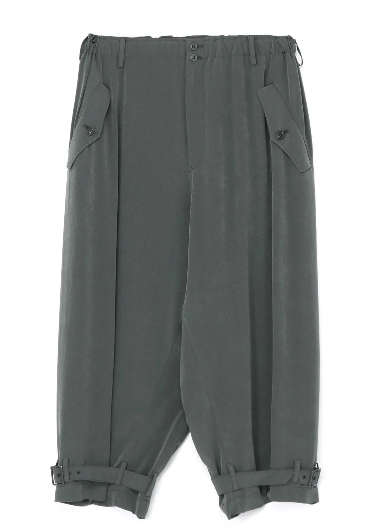 GATHERED HEM-BELTED PANTS sold by Yohji Yamamoto product image thumbnail 2