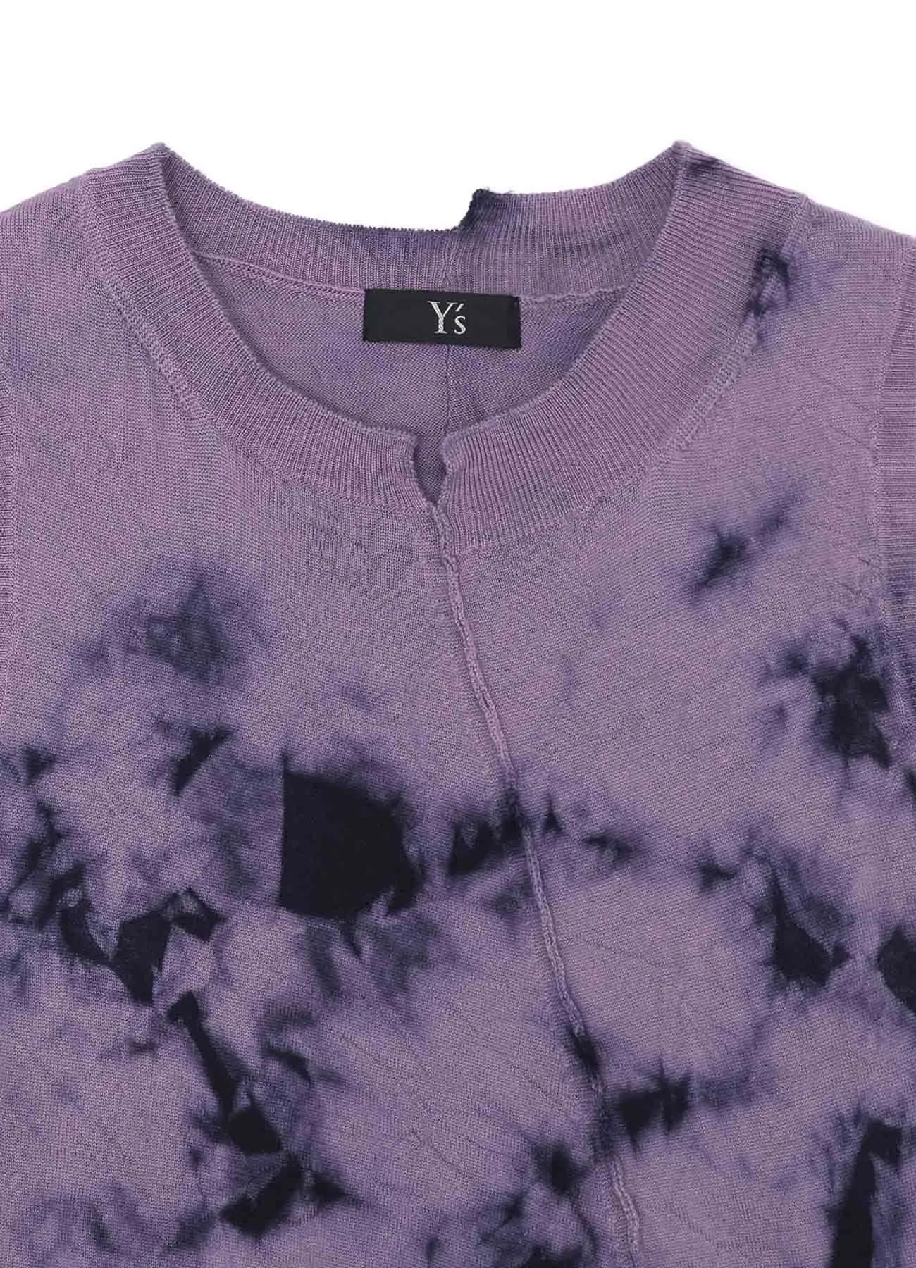 UNEVENLY DYED CABLE KNIT SWEATER VEST sold by Yohji Yamamoto product image thumbnail 4