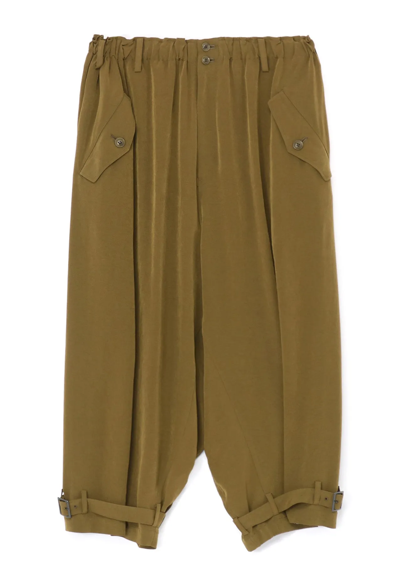 GATHERED HEM-BELTED PANTS sold by Yohji Yamamoto product image thumbnail 2
