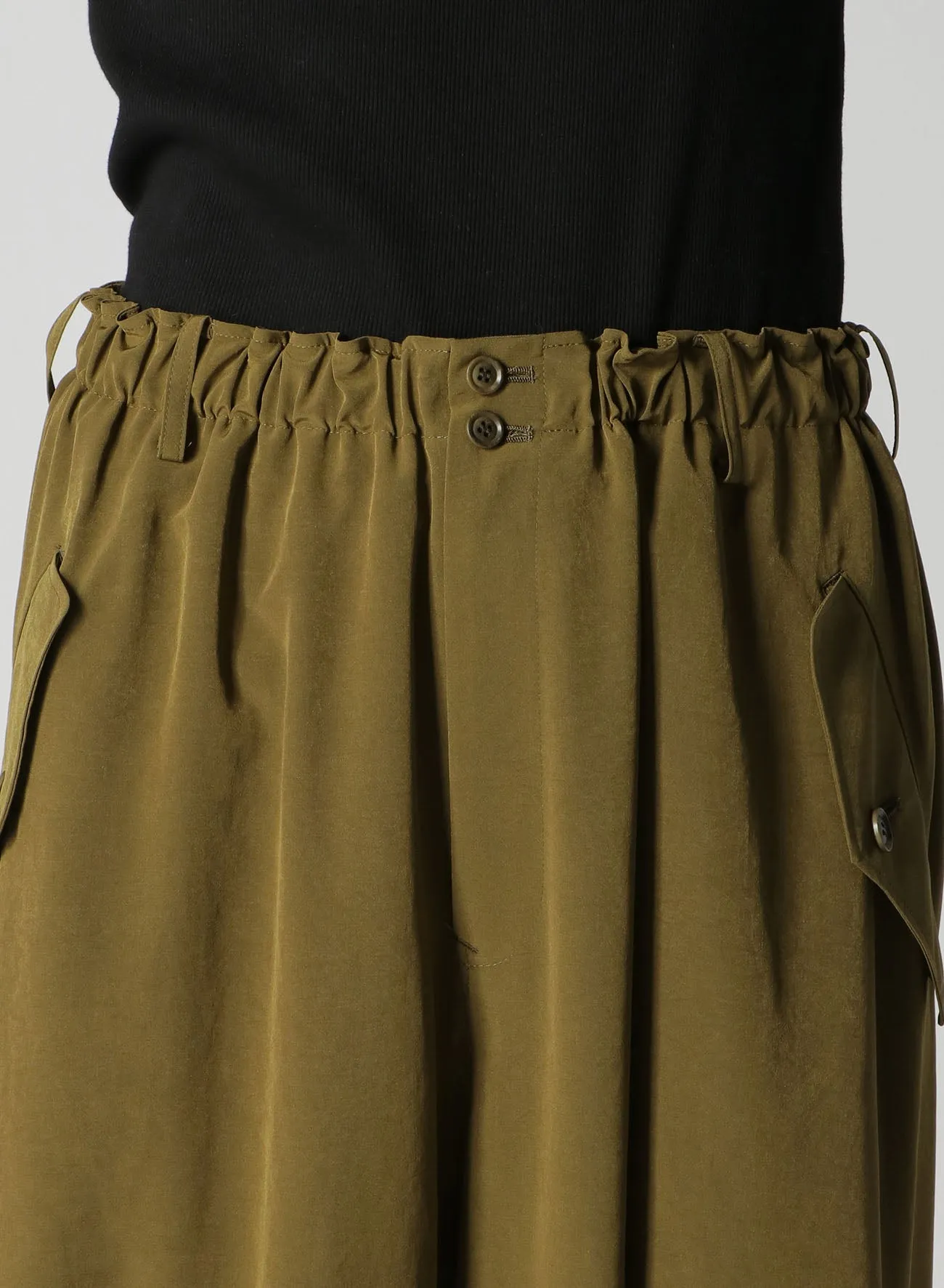 GATHERED HEM-BELTED PANTS sold by Yohji Yamamoto product image thumbnail 5