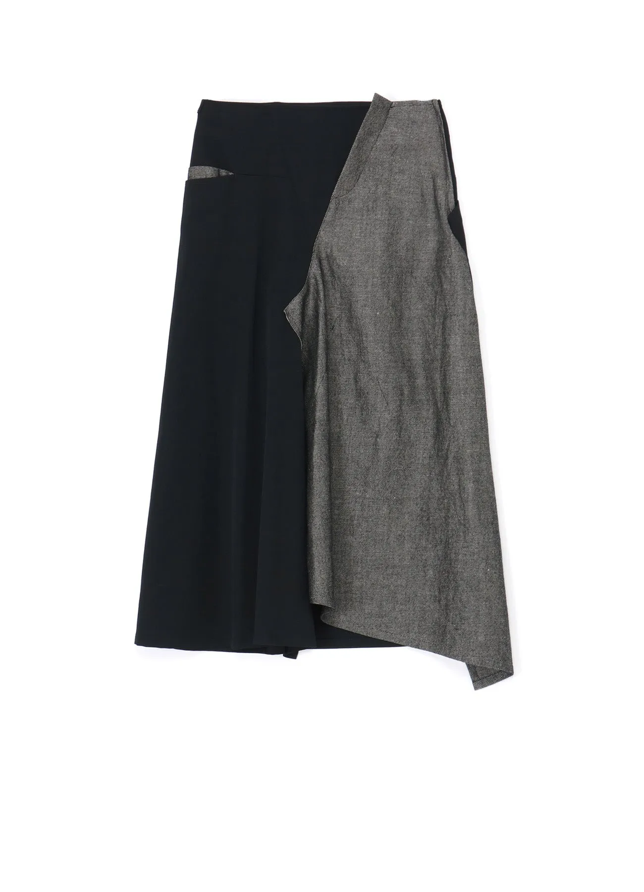 WOOL GABARDINE FLARED SKIRT WITH GUSSETS sold by Yohji Yamamoto