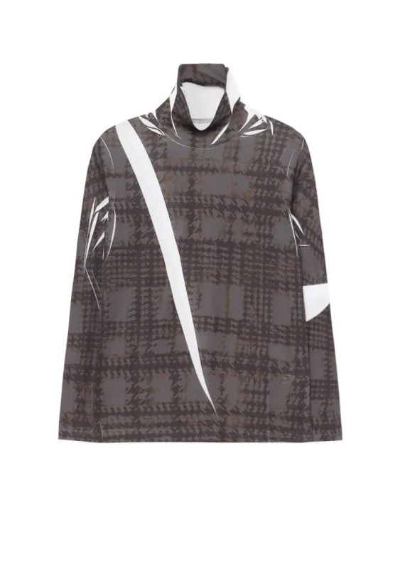 GLEN CHECK TURTLENECK sold by Yohji Yamamoto