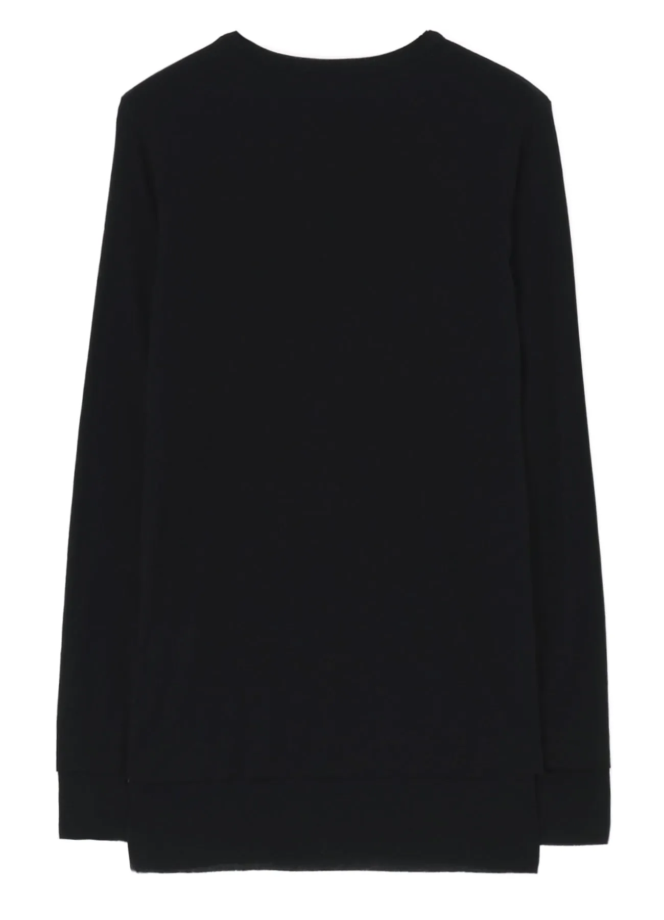 HIGH TWIST COTTON ROUND NECK DOUBLE LAYERED T-SHIRT sold by Yohji Yamamoto product image thumbnail 3